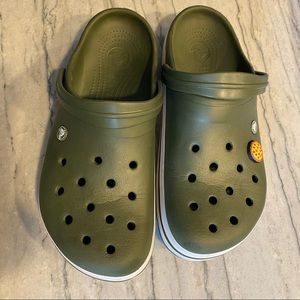 Men’s olive green crocs